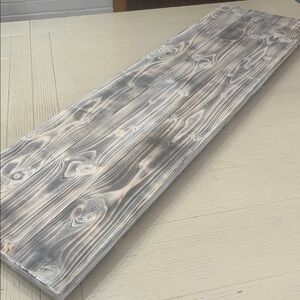 Rustic Wood Plank Serving Board Table Decor Whitewashed 38” Handmade